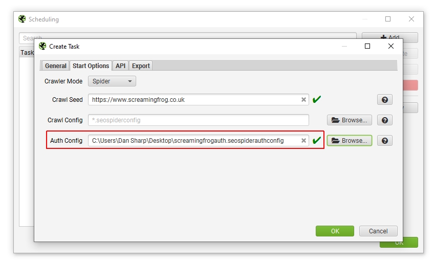 Authentication Profiles In Scheduling