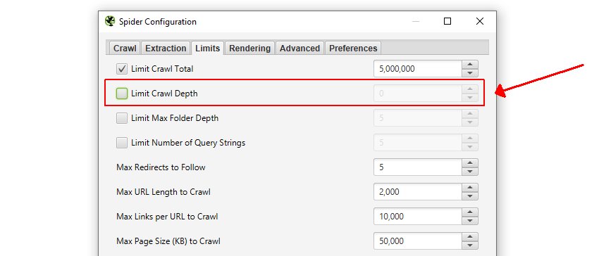 Crawl Depth Configuration