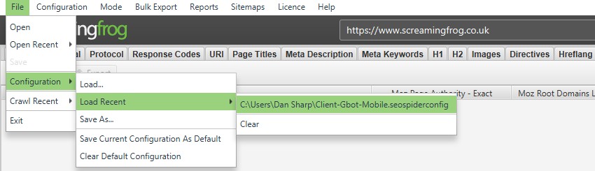 custom configuration profiles