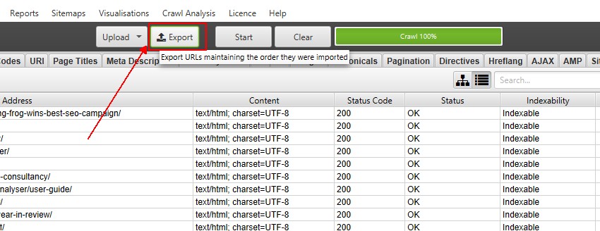 Export List In Same Order Uploaded