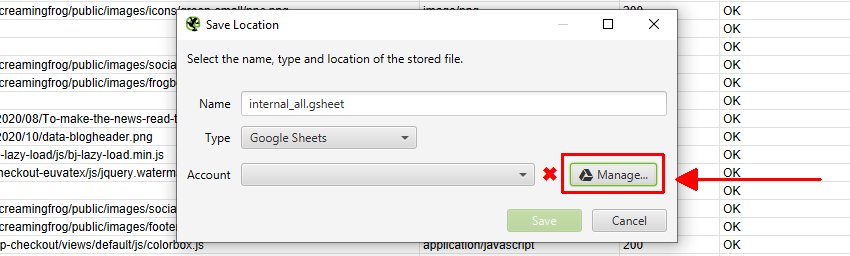 Google Sheets Manage