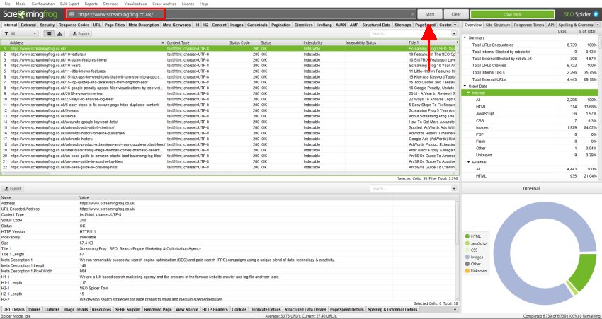 Crawl Site To Analyse Link Position