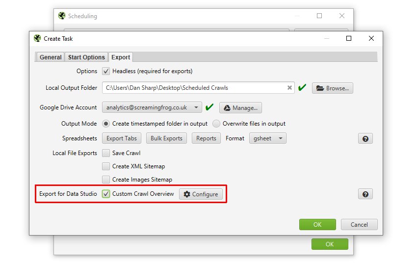 Scheduling Export For Data Studio