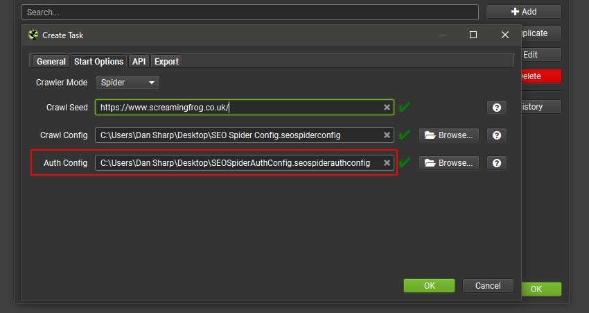 Supplying authentication in scheduling