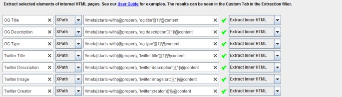 social meta tags extraction