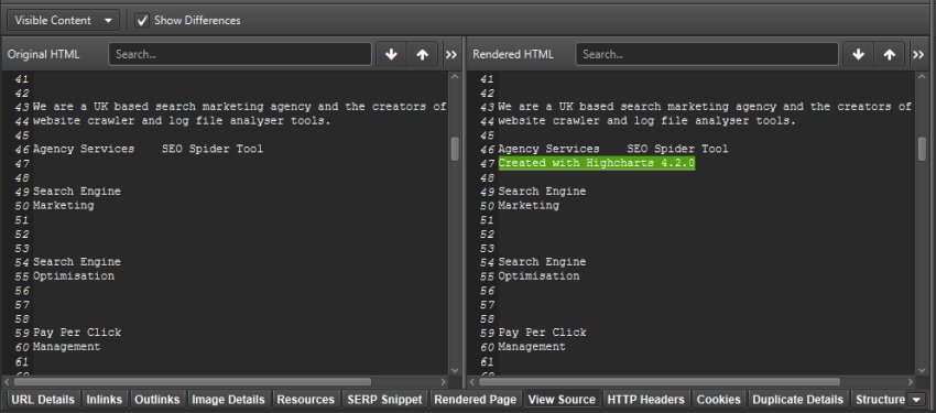 Visible Content Diff