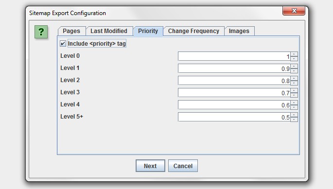 xml sitemap priority