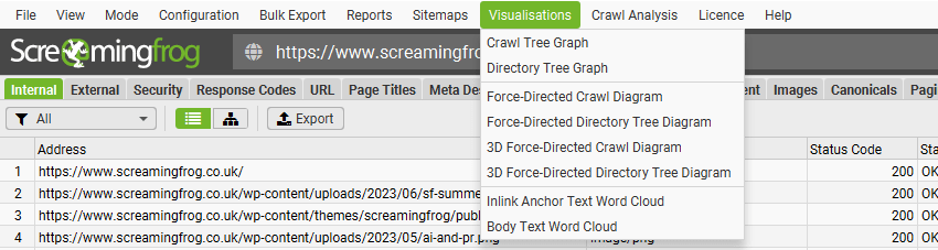 Crawl Visualisations