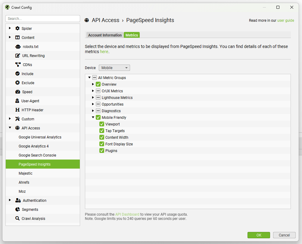 Mobile usability checks in PageSpeed Insights